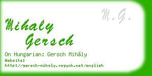 mihaly gersch business card